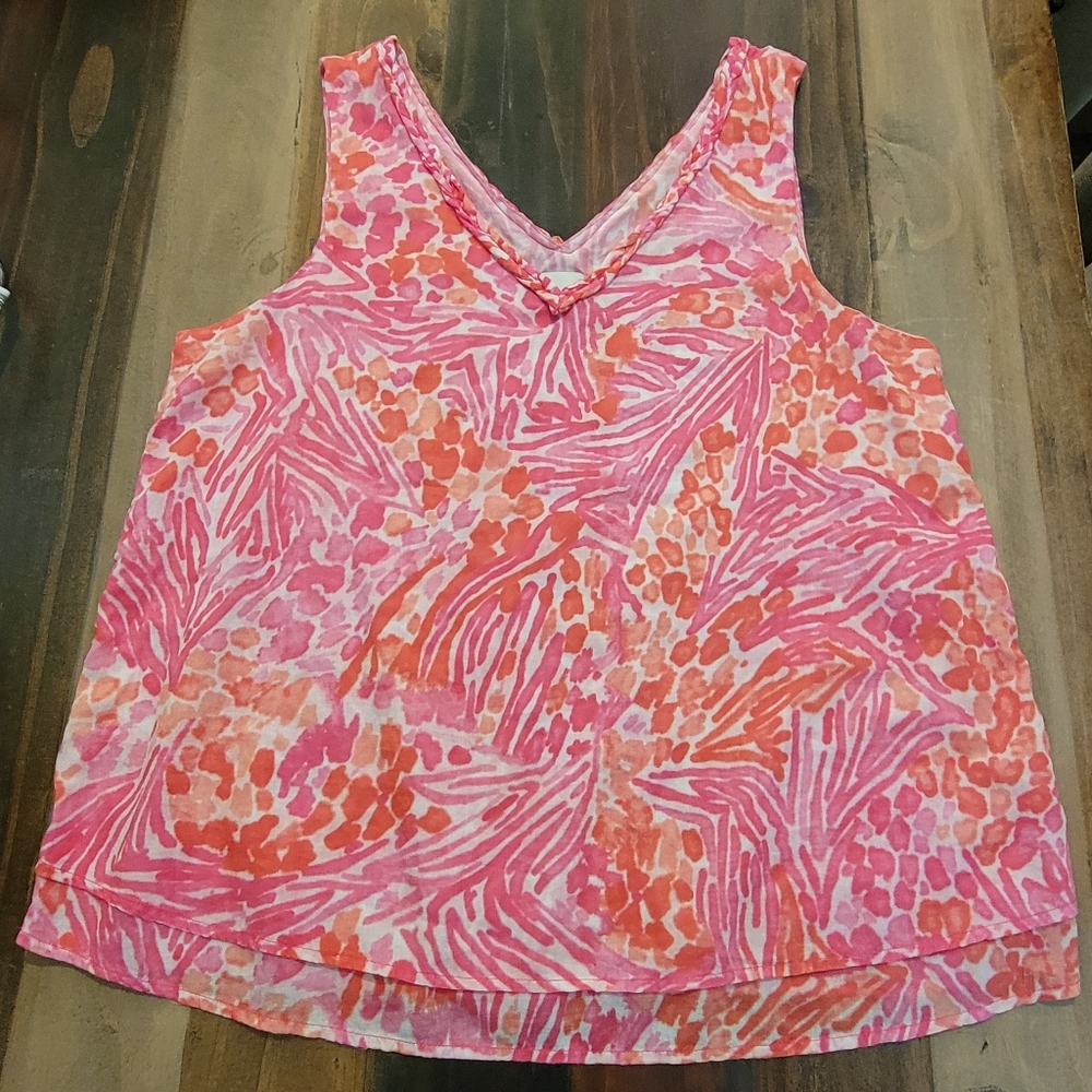 Nic & Zoe colorful top, Size M